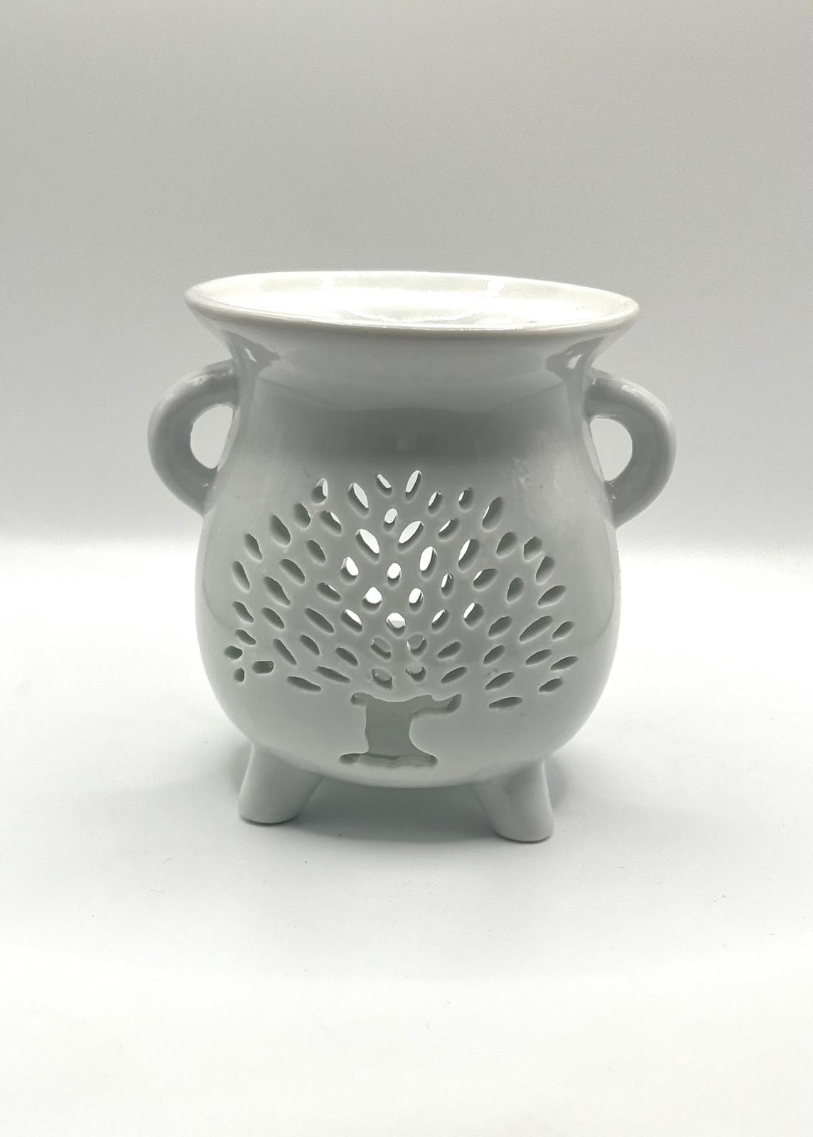 OB-305 Kominek Zapachowy Kociołek - Drzewo Życia - Biały